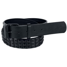 Black Premium by EMP Unisex Black Rivet Belt, black