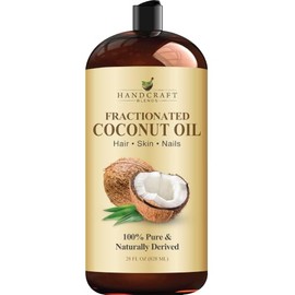 Handcraft Blends Aceite de Coco Fraccionado - 28 Fl Oz - Puro y Natural - Aceite de Grado Premium para La Piel y El Cabello - Aceite Transportador -  