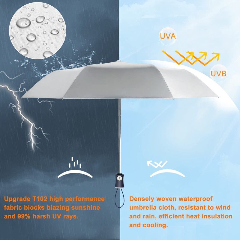 CUBY Sun UV Umbrella Folding Travel Compact Umbrella Reinforced Windproof