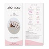 JMEOWIO Gel Nail Stickers French Tip Semi Cured Gel Nail