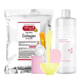 Large Capacity Modeling Pack Starter Pack Collagen 1kg + 6 Pack Tools + Collagen Multi Booster 500ml / 대용량 모델링팩 스타터팩 콜라겐 1kg+팩도구 6종+콜라겐 멀티 부스터 500ml