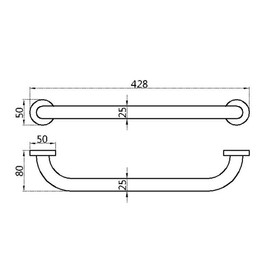 WINCASE Gold Grab Bars for Bathroom, Shower Handle 16 Inch, Bathtub Anti Slip Handrail Safety Polished Brass Wall Mounted with Concealed Screws