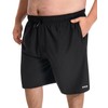 TTZ Mens Big and Tall Swim Trunks 5XL Black