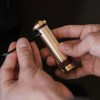 Barebones Mini Flashlight - Brass, Vintage-Style Rechargeable Flashlight with Adjustable