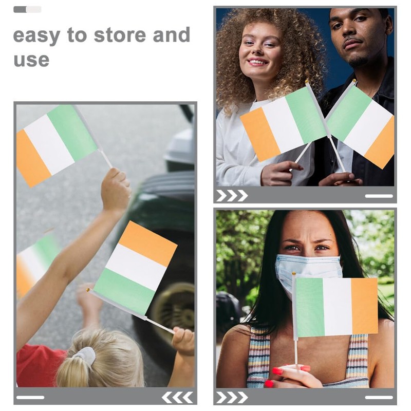 Kichvoe 100pcs Flag Poles for Handheld Flags Stable and Smooth