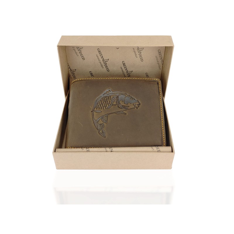 GREEN DEED Genuine Leather Men's Wallet - Large Leather Wallet