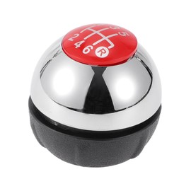 TUCKBOLD 6 Speed Manual Gear Shifter Knob for Fiat 500 | Front Automotive Gearbox Stick Shifter Lever Knob Black Chrome Silver Tone Plastic 1 Pcs