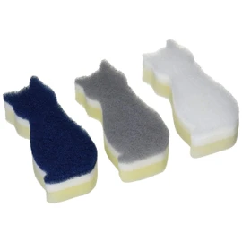 CARAful Antimicrobial Soft Kitchen Sponge Cat Set of 3