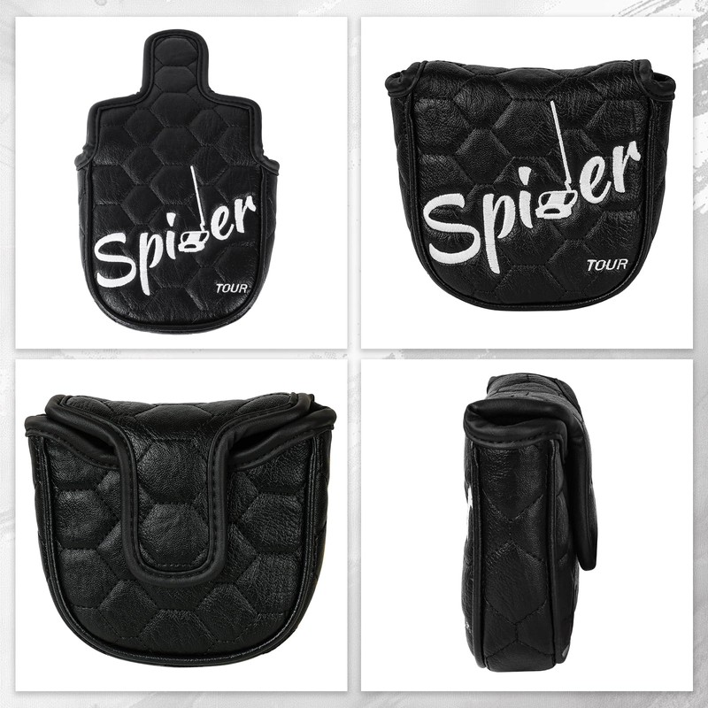 Golf Mallet Square Putter Cover Magnetic Heel-Shaft Headcovers Fits for