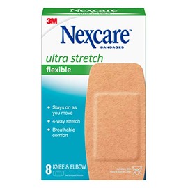 Nexcare Ultra Stretch Flexible Bandages, Knee and Elbow, 2 x 4 in, 48 Count