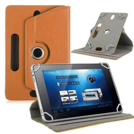 Ytaland Universal Case for AWOW/Jikocxn 10 Inch/HotLight 10 Inch/Pritom/Freeski/Wqplo/Sgin Tablet, Rotating PU Leather Protective Case for 10-10.5 Inch Tablet Case (Brown)