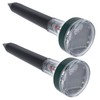 2PCS LED Mouse Expeller Ultrasonic Solar Snake Repeller Ground Insertion