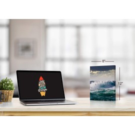 HB Art Design Every Storm Will Pass Ocean Waves Lettering Quote Canvas Print Motivational Wall Art Success Entrepreneur Quote Living Room Office Decor Inspirational Artwork Gift Ready to Hang 22x15