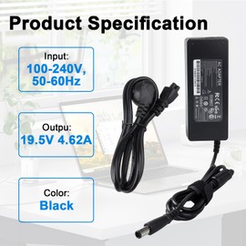 90W Laptop Charger AC Adapter Replacement for Dell Latitude 5480 5490 5580 5590 7480 7490 E5400 E5440 E5450 E5540 E5470 E5550 E5570 E6230 E6333 0 E64 20 E6430 E6440 E7440 E7450 E6540