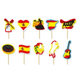 Spain Madrid Muffin Picks for Country Party Decoration and Theme Party Pack of 20