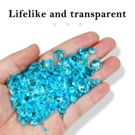 RICEEL Acrylic Gem Crystals, 4000 Pcs Vase Beads 3mm 6mm 10mm Table Scatter Diamonds Rhinestones for Table Decoration Filler Christmas Wedding Birthday Party