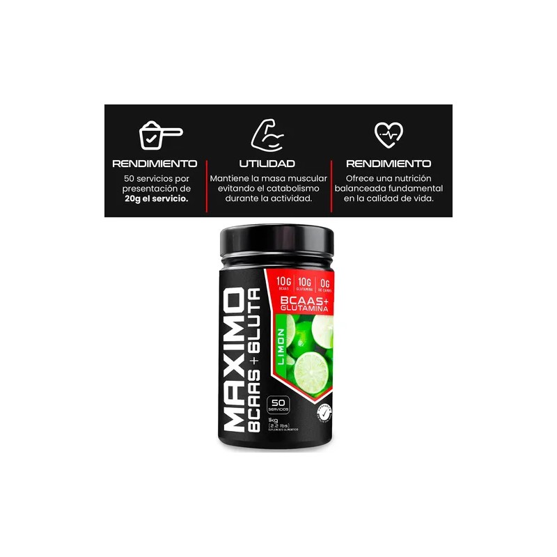 Aminoácidos Bcaas Glutamina Global 1kg Varios Sabores