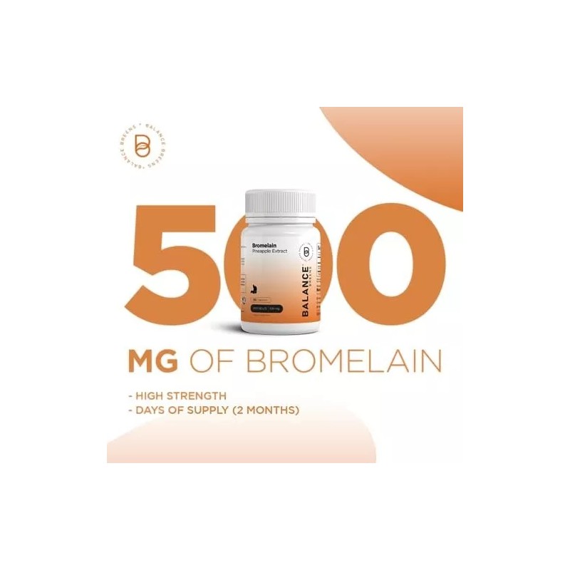 Balance Breens Bromelain 500mg, 180 Capsules - Pineapple Extract