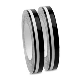 Dogary 2 PCS Car Pinstripe Tape, Car Waistline Body Sticker, 32.1 Ft X 0.4 Inch Car Fine Line Decals, Universal Decorative Stripe Sticker for Cars Motorcycles Boats (Black)