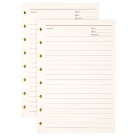 Discbound Notebook Refills for 8 Discs Notebooks Medium Size 120 Sheets Multi-Subject Project Lined Pages Customizable Removable Pages(100 GSM) Heavyweight Planing Paper for 8 Discs Notebooks