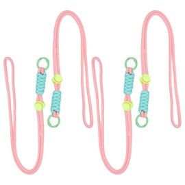 PATIKIL Braided Lanyard 4 Pcs Braided Keychain with Metal Clip, Pink & Light Blue & Green