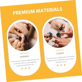 Outanaya 4pcs Acrylic Paint Marker Nail Art Pens Manicure Drawing Tool for DIY Nail Decoration Easy to Hold Smooth Application for Professional Home Use