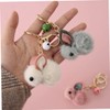 Gogogmee 3Pcs Cute Rabbit Keychain Cartoon Pendant Random Hanging Ornament