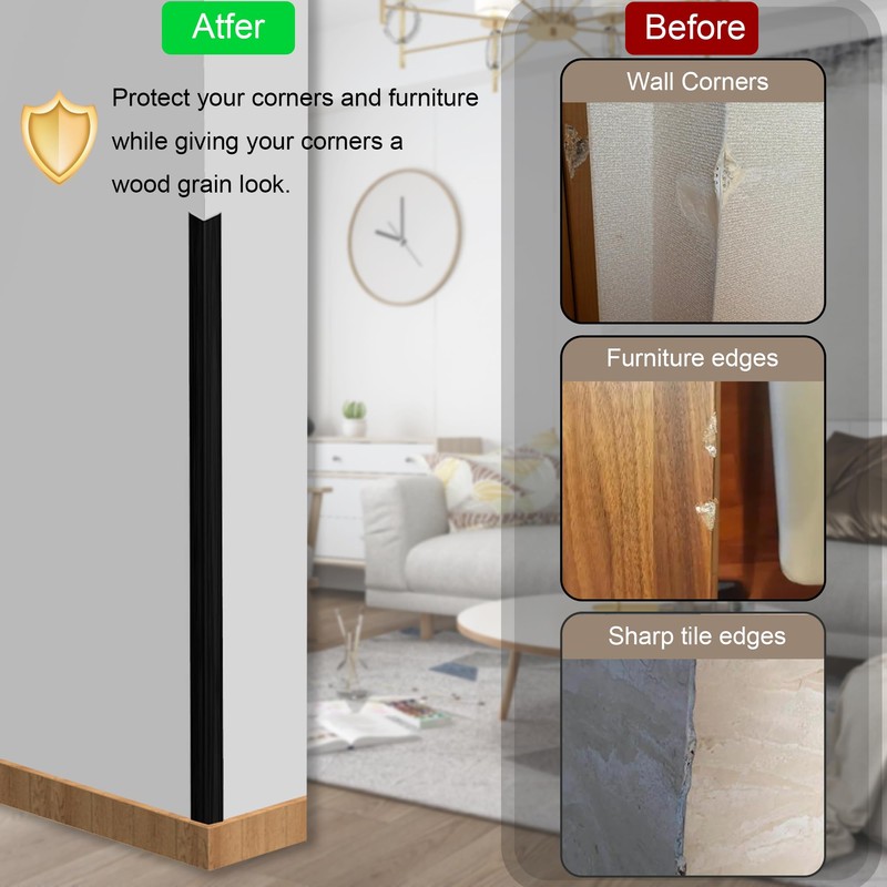 3 PCS 49" Wall Corner Protector Trim Borders for Wall