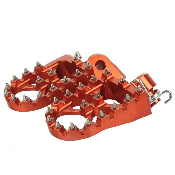 Offroad-Trittbretter Accossato Orange in Ergal 7075 für KTM SX von