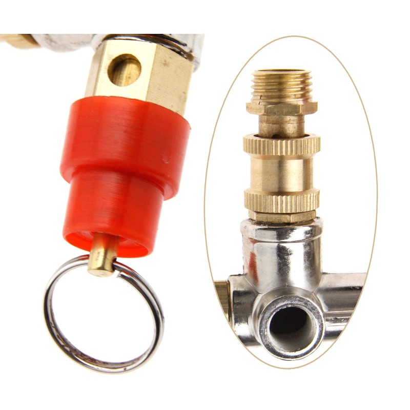 Double Outlet Air Compressor Tube Pressure Regulator Valve Switch Holder