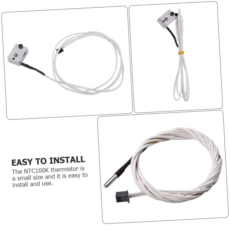 GLEAVI 5pcs NTC100K High Temperature Thermistor Sensor for 3D Printer