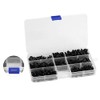 340Pcs Flange Self Tapping, Black Galvanised Screws Large Flange Head