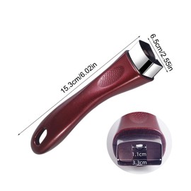Vastsea Removable Pot Handle, Pot Handle, Pan Handle, Anti Scalding with Non-Slip, Durable, Comes with Screws, for Cookware, Wok Pan, Saucepan (Red)