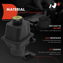 A-Premium Power Steering Reservoir/Tank with Cap Compatible with Chevy Trailblazer 2004-2009 & GMC Envoy 2004-2009 & Buick Rainier 2004-2007 & Isuzu Ascender & Oldsmobile Bravada & Saab 9-7x