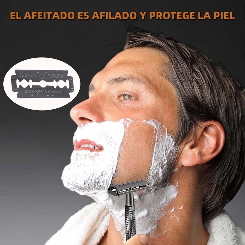 MITEGELO Rastrillo para Afeitar Hombre, Maquinilla de afeitar, Sets de