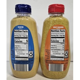Burmans Spicy Brown & Dijon Mustard 12oz 340g (Two Bottles)
