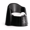 BabyBjörn Potty Chair, Black/White Potty Training Toilet, Easy-to-Clean, Removable Inner