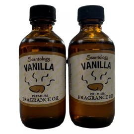 Scentology Scentolgy 2 Oz Vanilla Bottle of 100% Pure Fragrance Oil 2 Pack.Made in USA