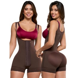 Sonryse Stage 2 faja Tummy Tuck Compression Garment | Faja Body Shaper Shapewear for Women | Fajas Colombianas Moldeadoras Chocolate L