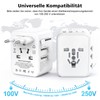 Refined Living Travel Adapter Worldwide, Universal Travel Plug with 2