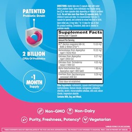 Digestive Advantage Gas Defense, Daily Probiotics for Women & Men Digestive Health with 5 Digestive Enzymes, Supports Gut Health & Stops Gas Before St