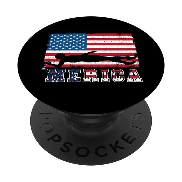 America Flag Swimming USA swim pattern design Backstroke sty PopSockets