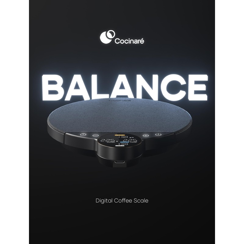 Cocinare Balance Digital Coffee Scale, Precision Control with Three Modes