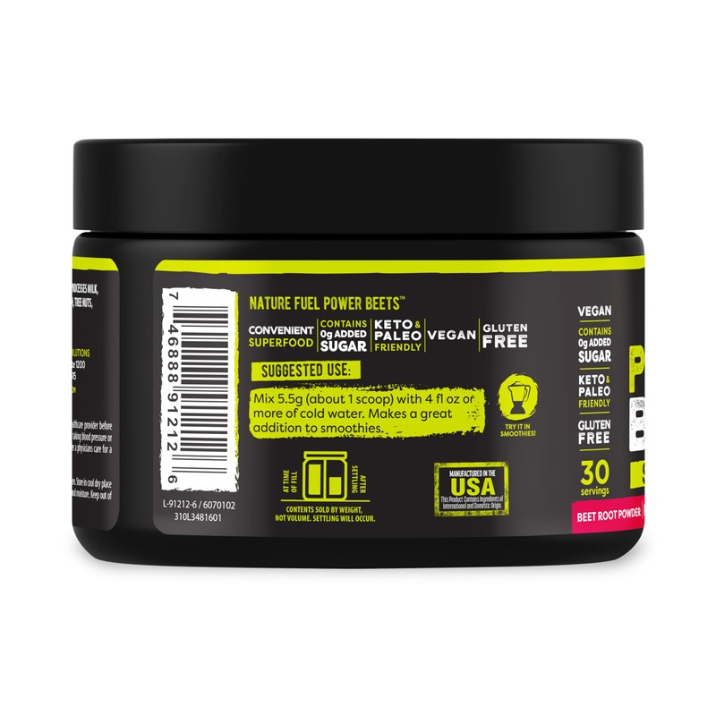 Healthy Delights Nature Fuel Power Beets, Vegan Beet Juice Powder,