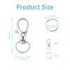 100PCS Swivel Lobster Clasps Key Ring Hoops with,50Pcs Metal Clips