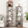 HOOBRO 5-Tier Corner Shelf Stand, Corner Square Rack Display Shelf,