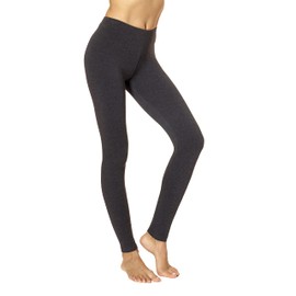 No nonsense Women's Leggings - Soft Cotton Feel, Comfortable & Perfect for Layering, Gentle Elastic Waistband - Charcoal Grey - X-Large