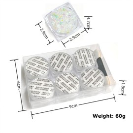 Srvauyea Pack of 6 Festival Glitter Face, Transparent Glitter Gel, Glitter Face Body Glitter Gel, Make-Up Carnival Glitter for Festival, Music Festivals, Party, Masquerade, Body, Face, Hair