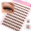 Yawamica Self Adhesive Eyelashes Brown Lash Clusters No Glue Needed