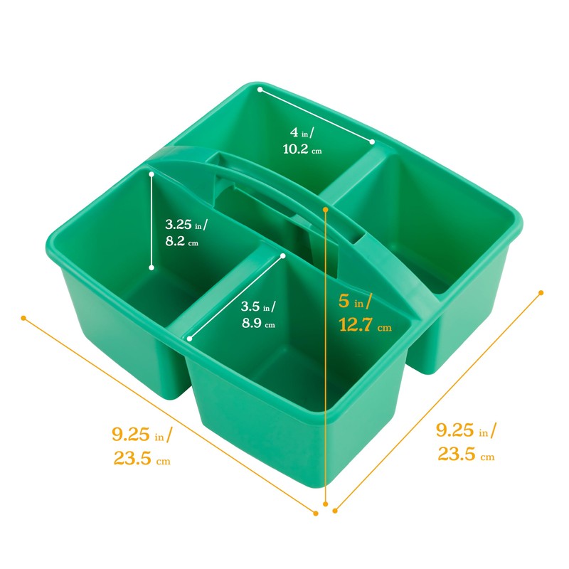 ECR4Kids 4-Compartment Medium Caddy, Storage Organizer, Contemporary, 6-Pack